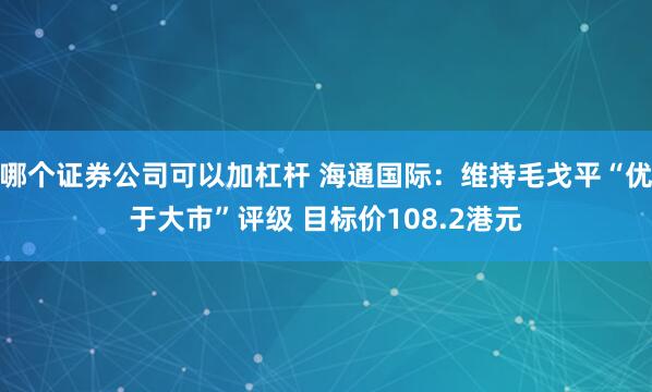哪个证券公司可以加杠杆 海通国际：维持毛戈平“优于大市”评级 目标价108.2港元